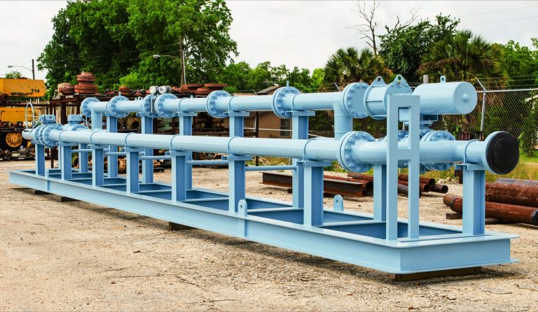 Blue Meter Run with Bypass Skid at the Fab Industries yard